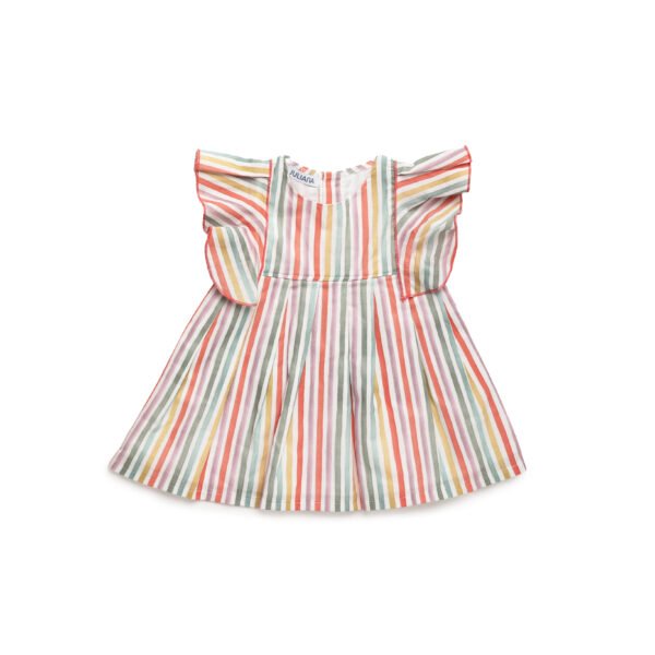 VESTIDO CORTADO CINTURA RAYADO