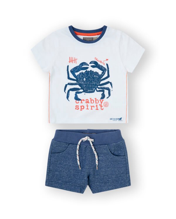 CONJUNTO BEBE CRABBY BOY - BLANCO