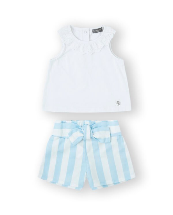 CONJUNTO BEBE BBBLU GIRL - CELESTE