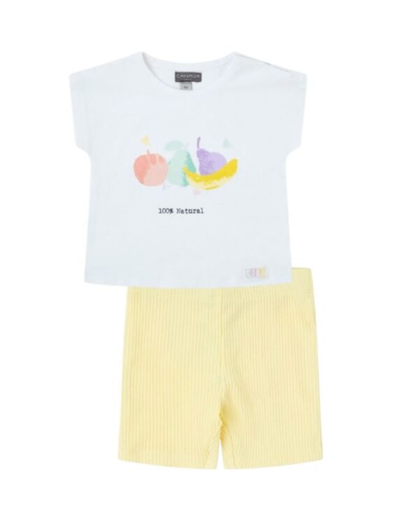 CONJUNTO BEBE NATURAL GIRL - BLANCO