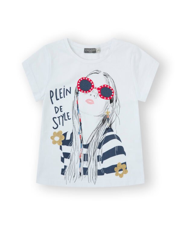 CAMISETA KIDS FRANCINE GIRL - BLANCO