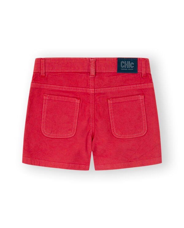 SHORT KIDS PAULINE GIRL - ROJO - - Imagen 2