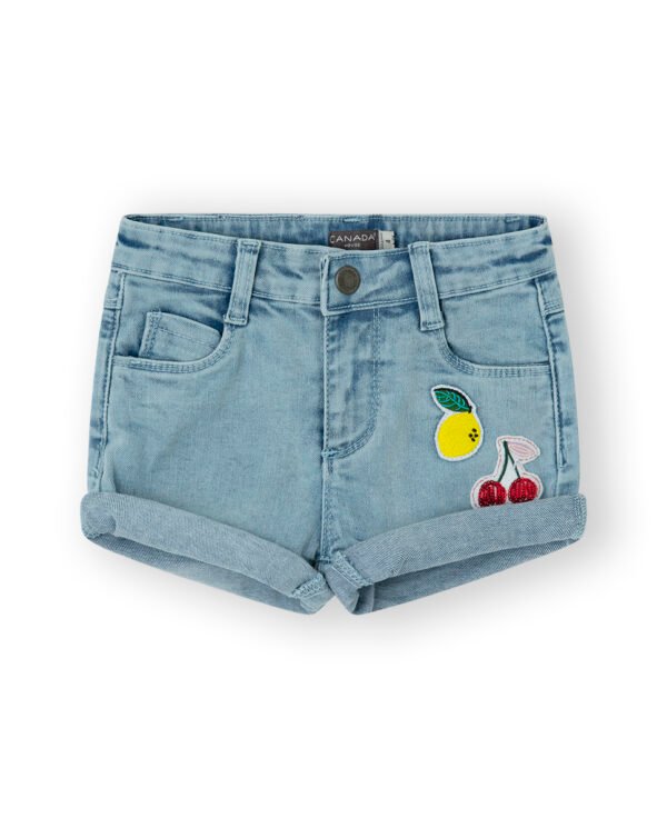 SHORT DENIM KIDS PATCH GIRL