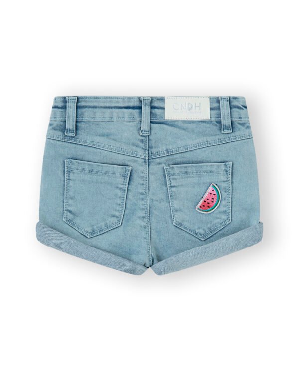 SHORT DENIM KIDS PATCH GIRL - Imagen 2