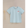 Camiseta de niño azul bondi con dibujo de Van