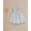 Blusa de bebé niña azul con líneas fluidas