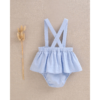 Ranita de bebé niña de plumeti azul con ribete blanco - Imagen 2